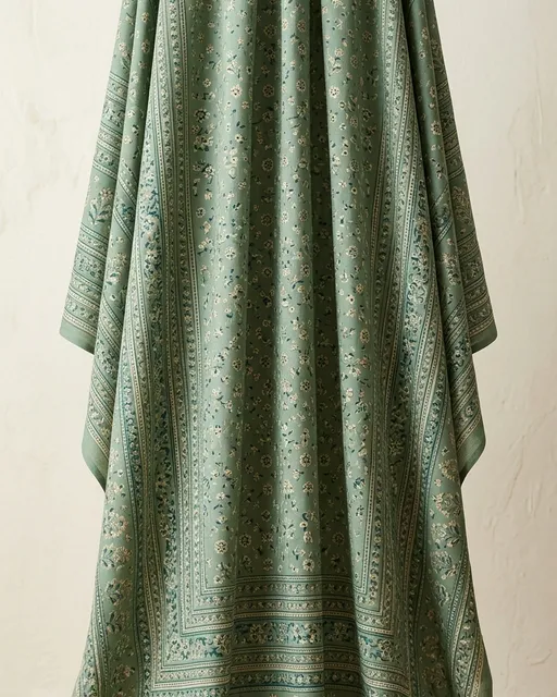 Folded cotton bedsheets with woven borders