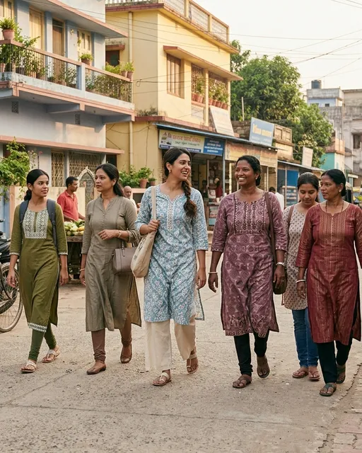 Women's everyday clothing on display